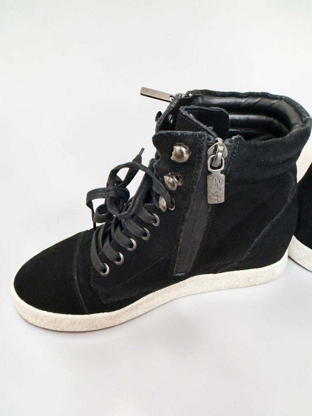 🖤 Aqua College Harley Waterproof Suede High Top Sneakers | Size 7.5 - Picture 7 of 15